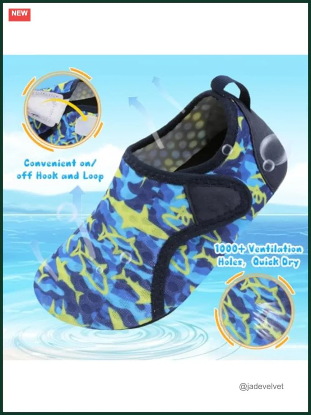 Kids Quick Dry Water Shoes Aqua Socks Barefoot Non Slip Swim Shoes